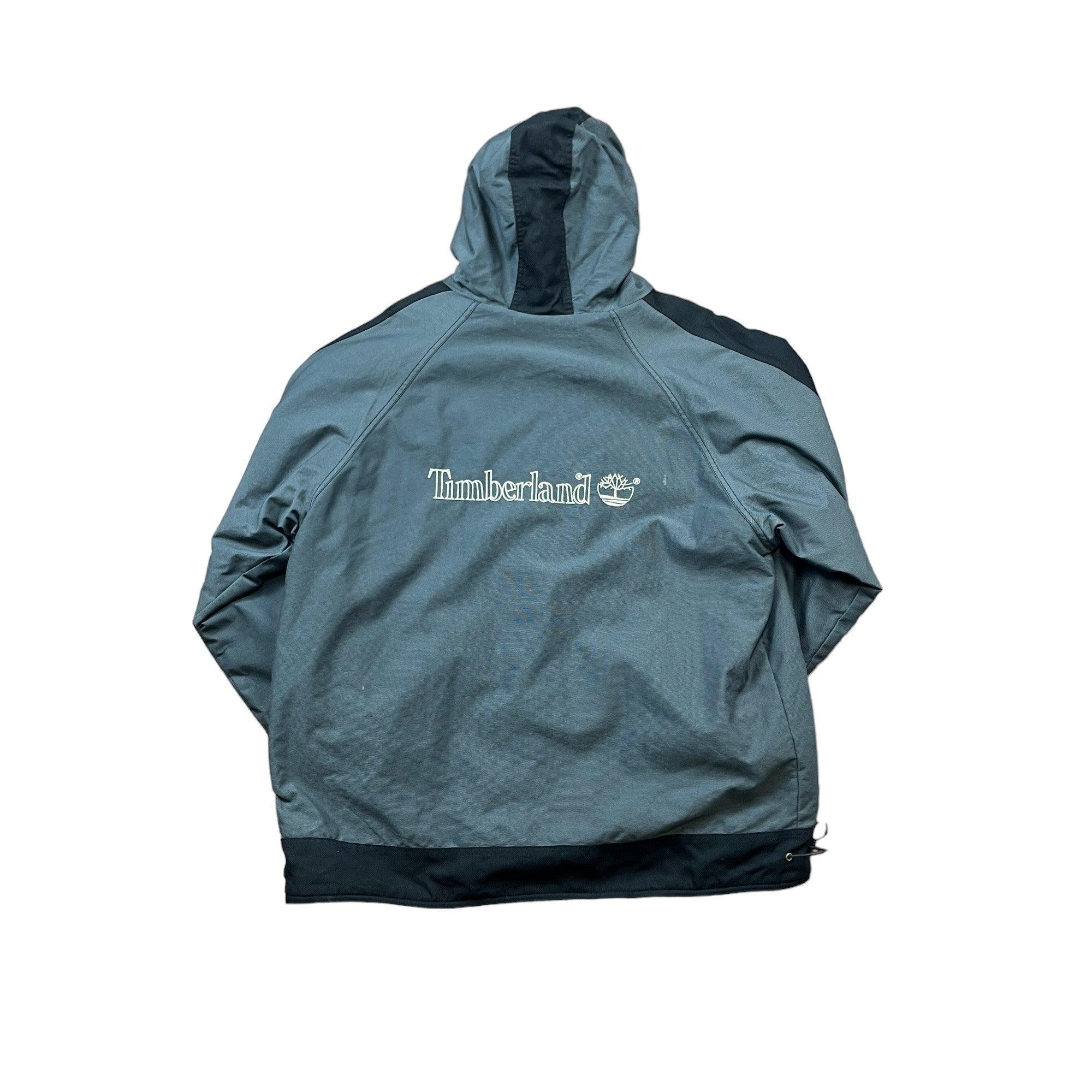 Vintage 90s Black + Grey Timberland Reversible Fleece/ Jacket - Extra Large - The Streetwear Studio