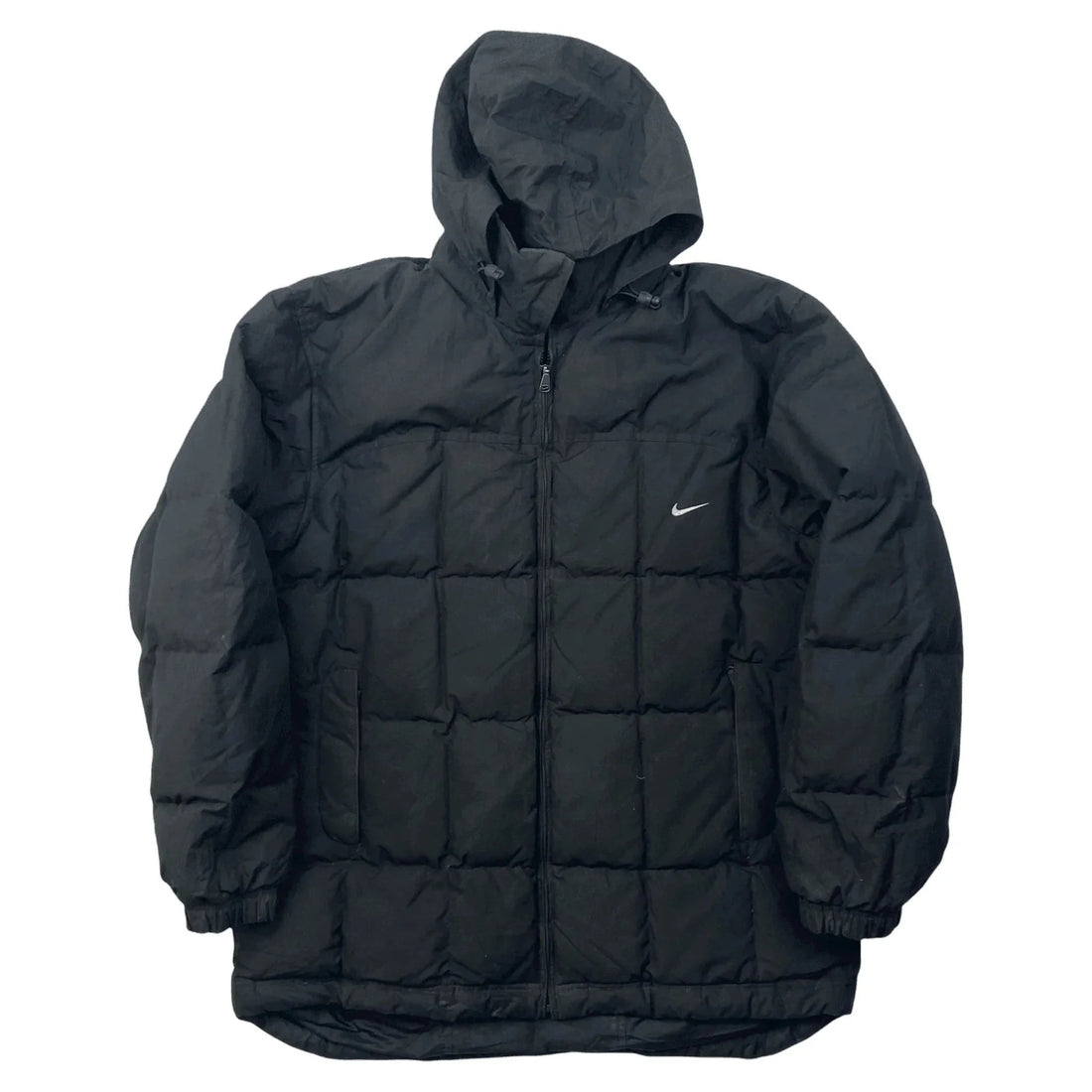 Vintage 90s Black Nike Puffer Coat/ Jacket - L | The Streetwear Studio