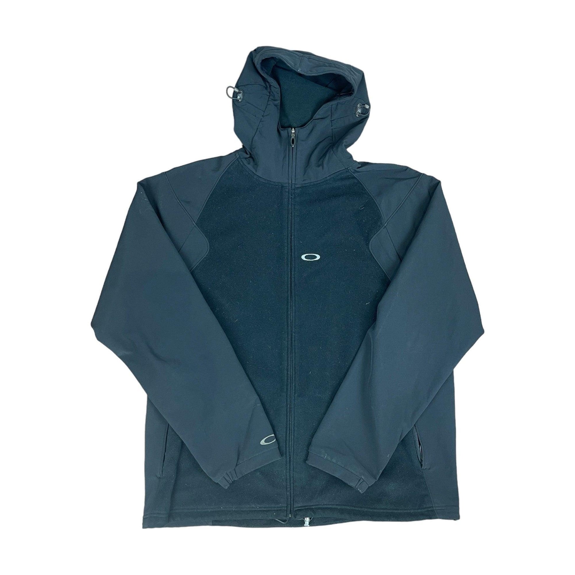 Vintage 90s Black Oakley Zip Up Hoodie - Extra Large - The Streetwear Studio