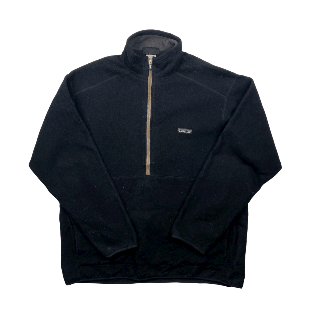 Vintage 90s Black Patagonia Half Zip Synchilla Fleece - Extra Large - The Streetwear Studio