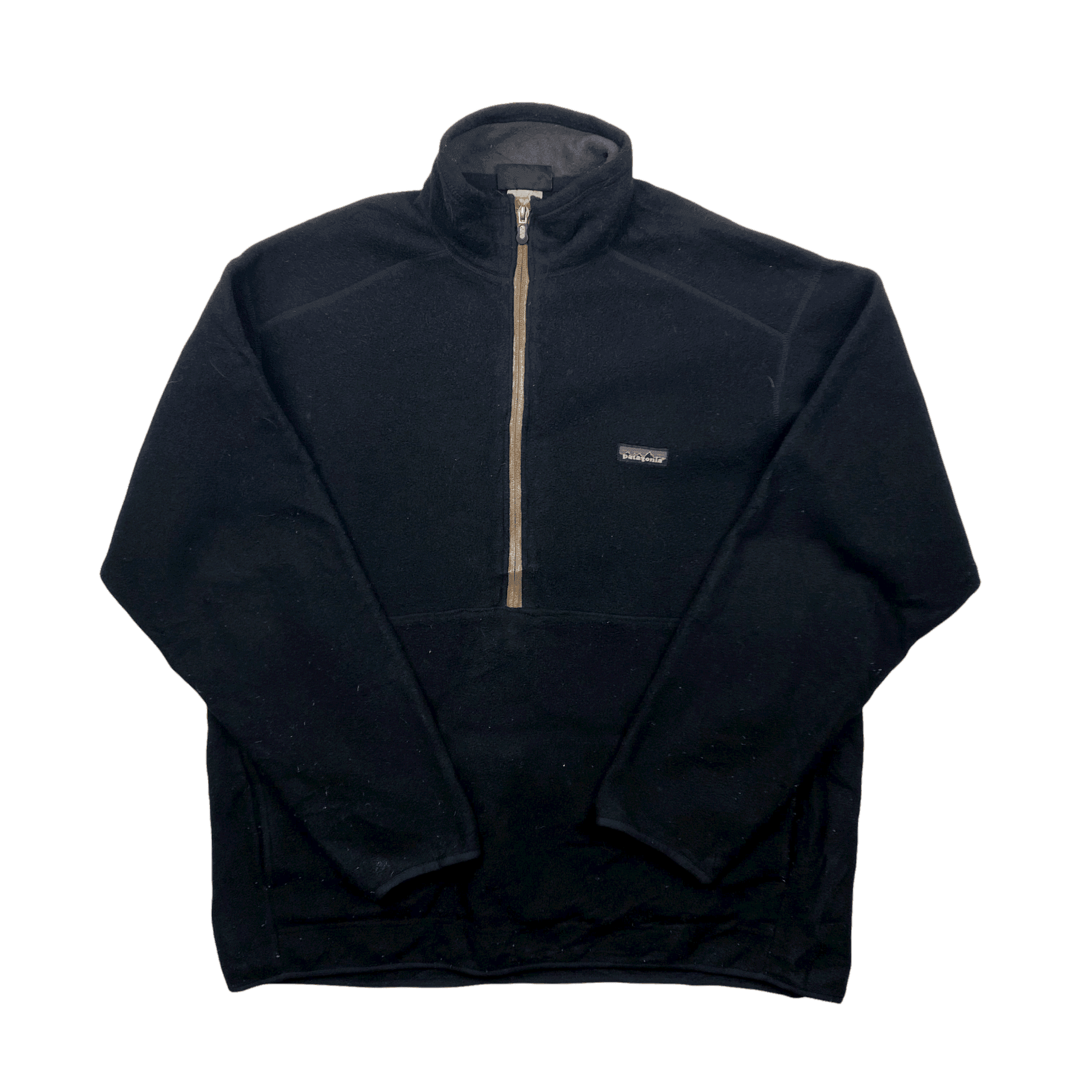 Vintage 90s Black Patagonia Half Zip Synchilla Fleece - Extra Large - The Streetwear Studio