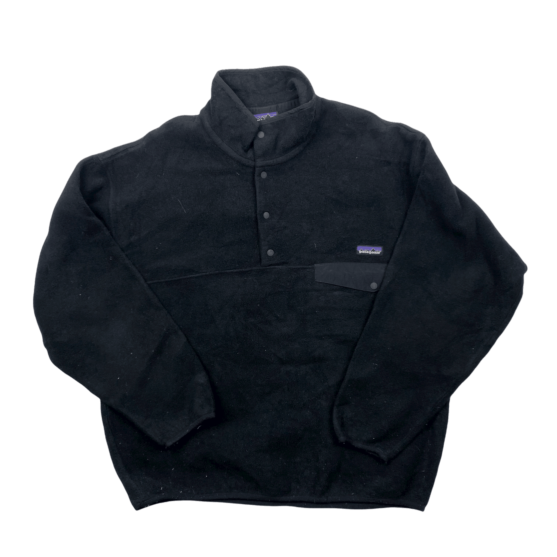 Vintage 90s Black Patagonia Synchilla Fleece - Large - The Streetwear Studio