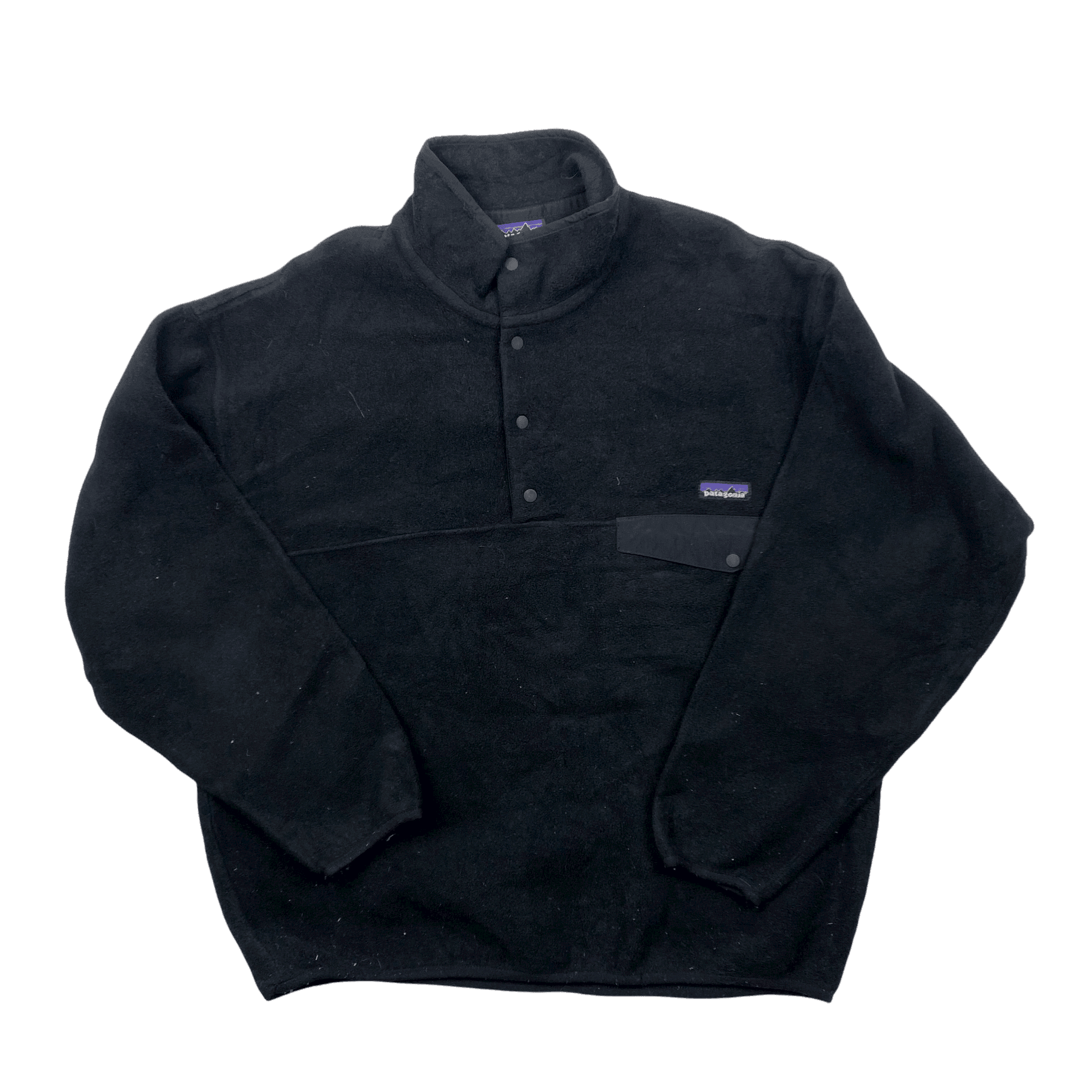 Vintage 90s Black Patagonia Synchilla Fleece - Large - The Streetwear Studio