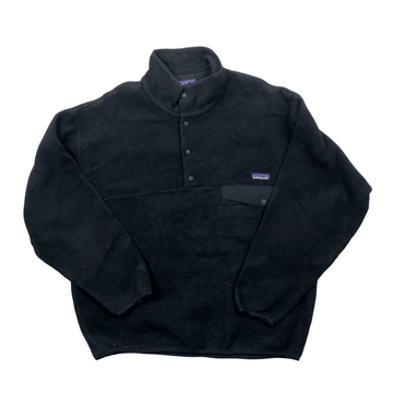 Vintage 90s Black Patagonia Synchilla Fleece - Large - The Streetwear Studio