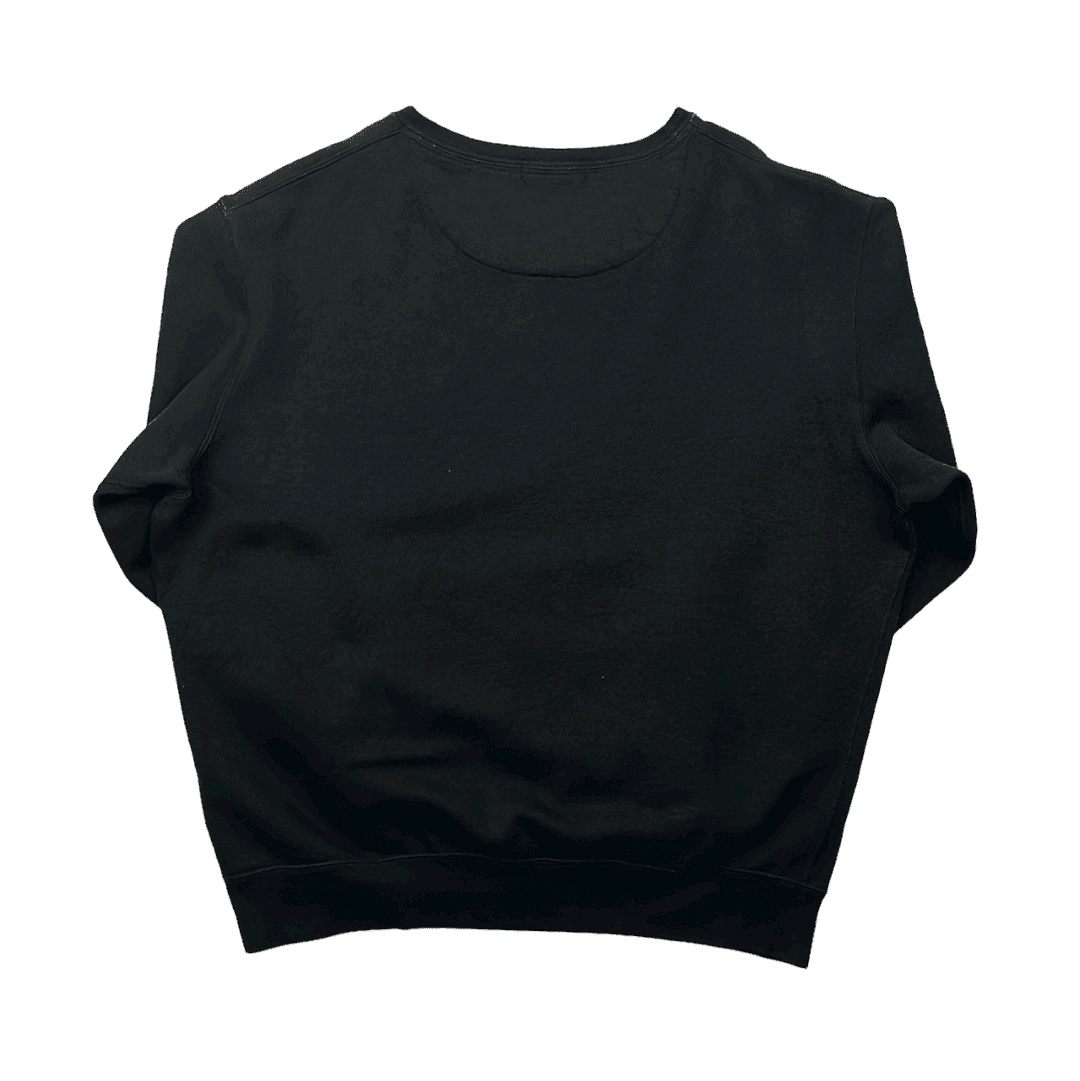 Vintage 90s Black Polo Ralph Lauren Sweatshirt - Extra Large - The Streetwear Studio