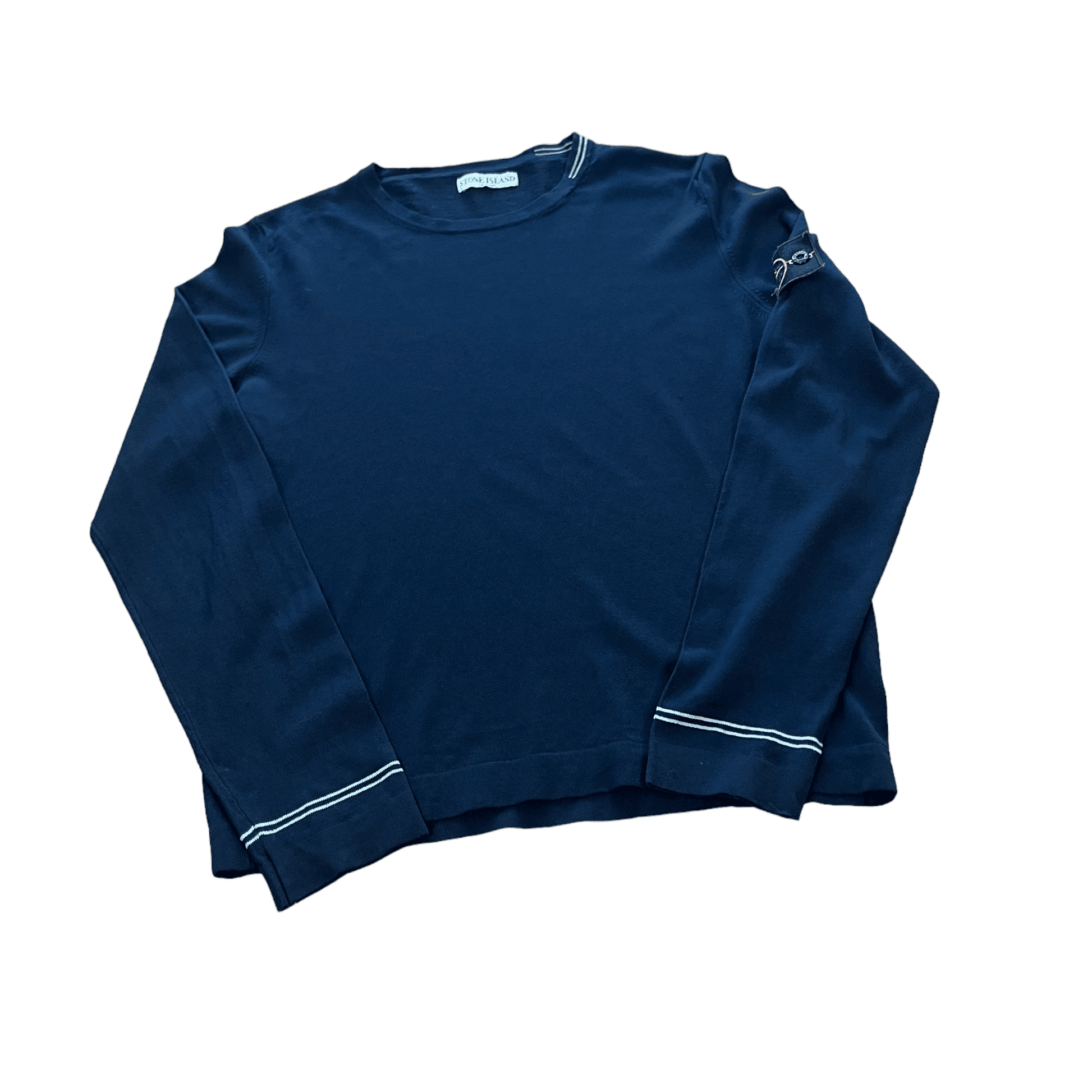 Vintage 90s Black Stone Island Sweatshirt - Small - The Streetwear Studio