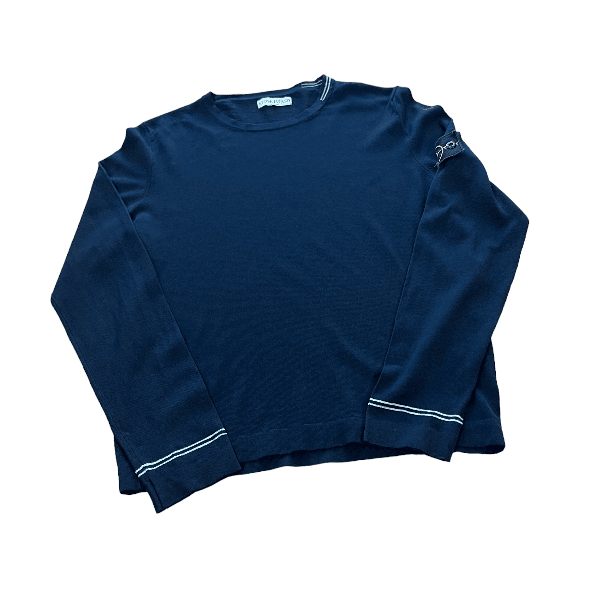 Vintage 90s Black Stone Island Sweatshirt - Small - The Streetwear Studio