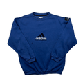 Vintage 90s Blue Adidas Equipment Spell-Out Sweatshirt - Medium - The Streetwear Studio