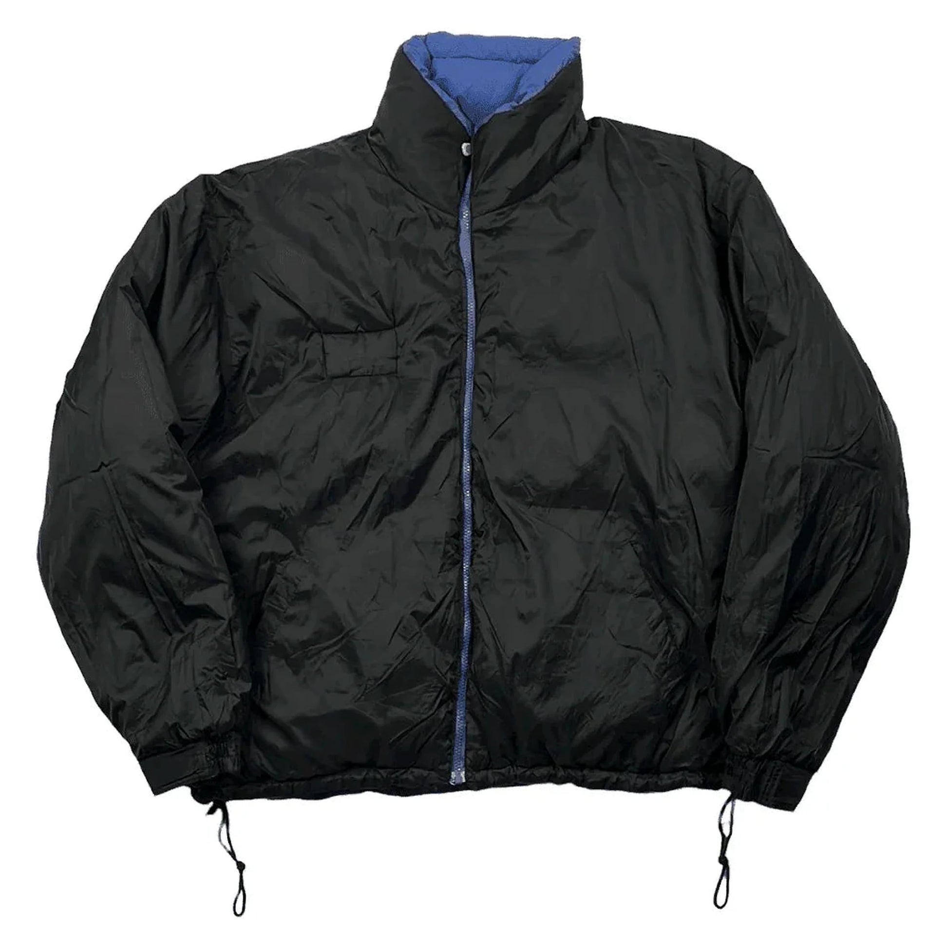 Vintage 90s Blue + Black Tommy Hilfiger Reversible Puffer Coat/ Jacket - XL | The Streetwear Studio