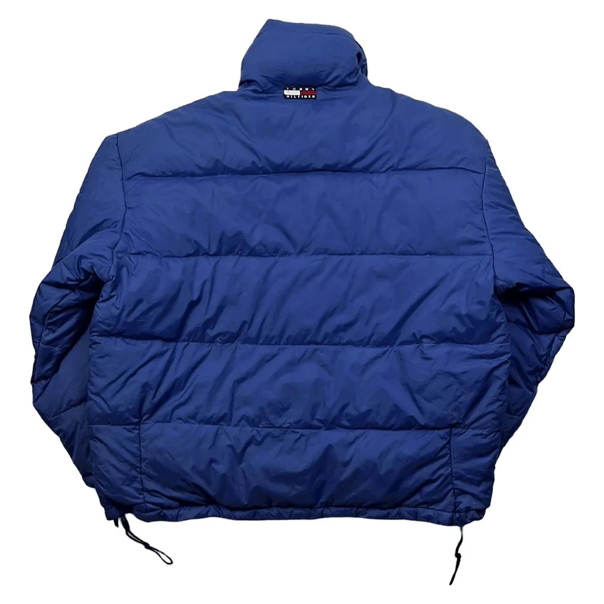 Vintage 90s Blue + Black Tommy Hilfiger Reversible Puffer Coat/ Jacket - XL | The Streetwear Studio