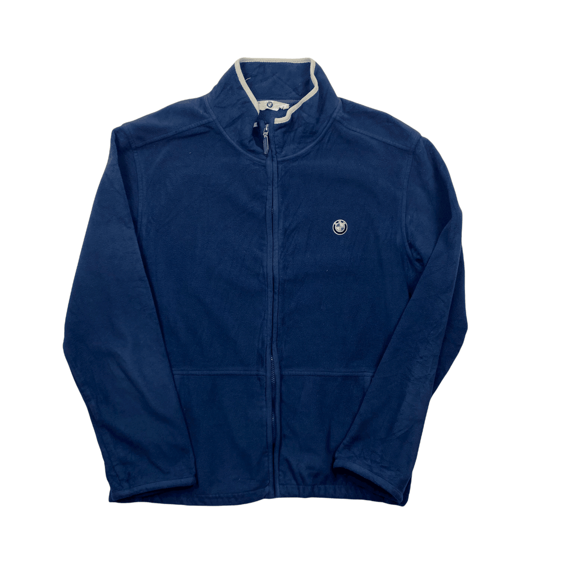 Vintage 90s Blue BMW Full Zip Fleece - Extra Large (Recommended Size - Large) - The Streetwear Studio
