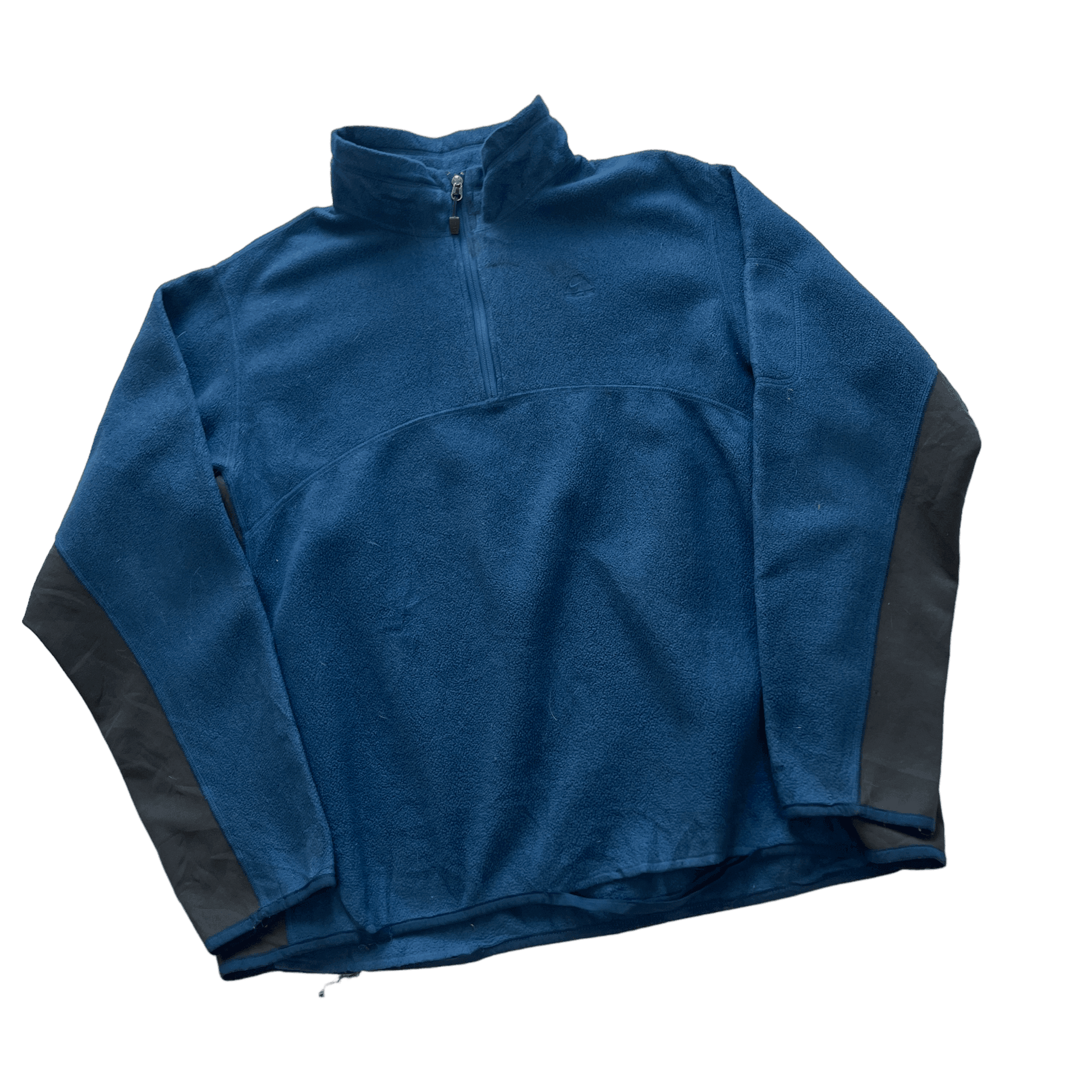 Vintage 90s Blue + Grey Nike ACG Quarter Zip Fleece - Extra Large - The Streetwear Studio