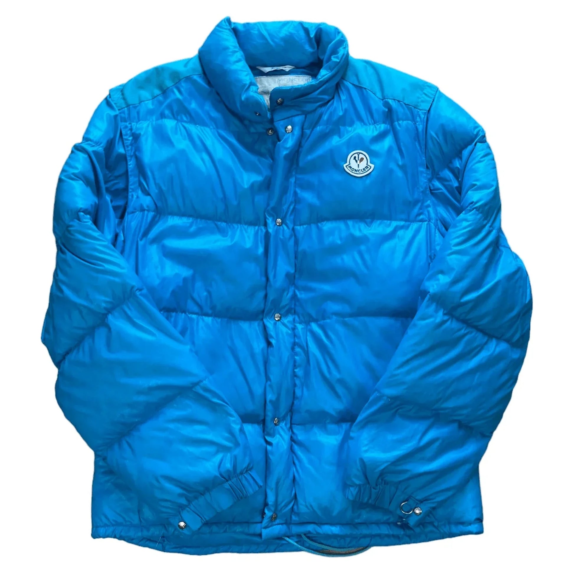 Vintage 90s Blue Moncler Grenoble Puffer Coat - M | The Streetwear Studio