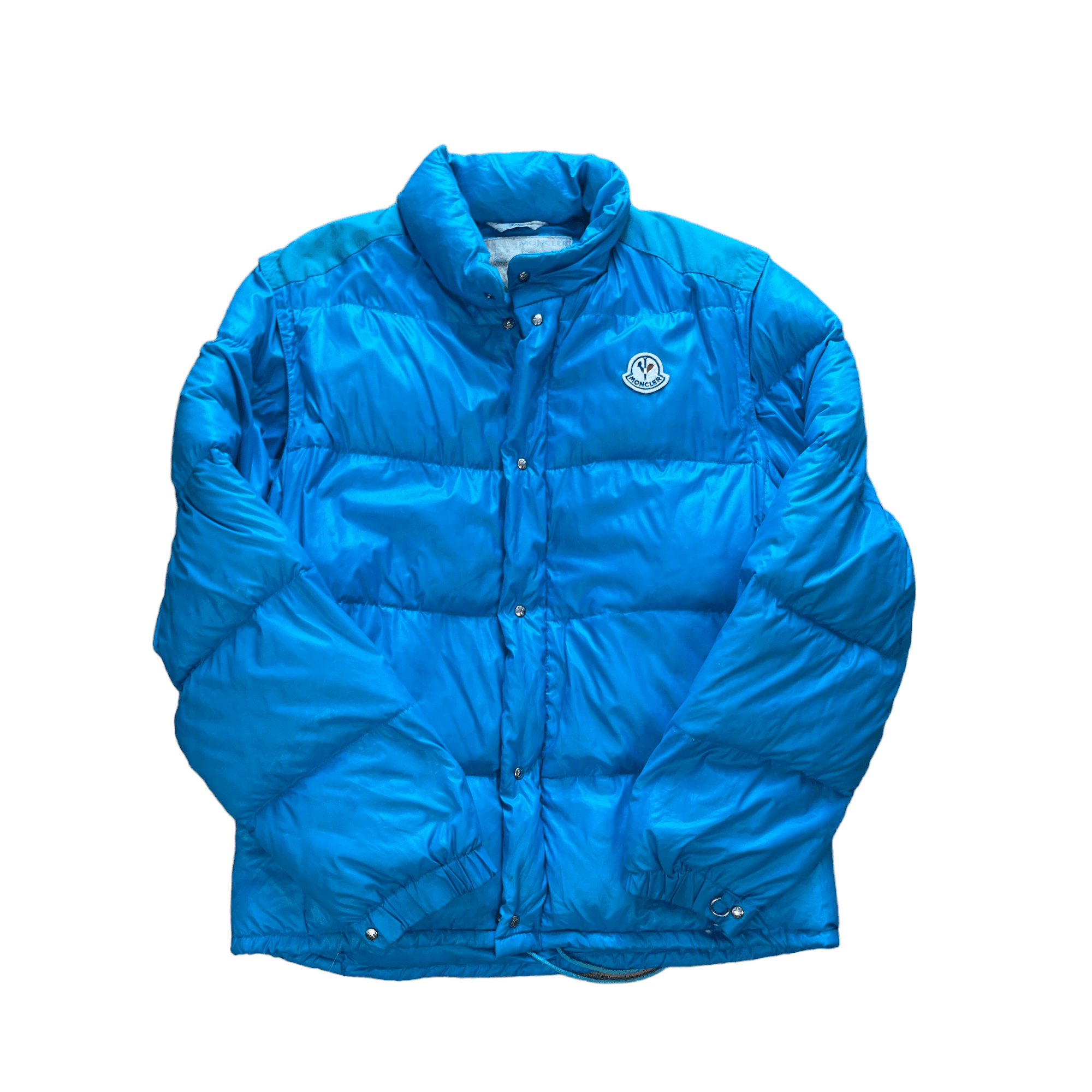 Vintage 90s Blue Moncler Grenoble Puffer Coat - Medium - The Streetwear Studio