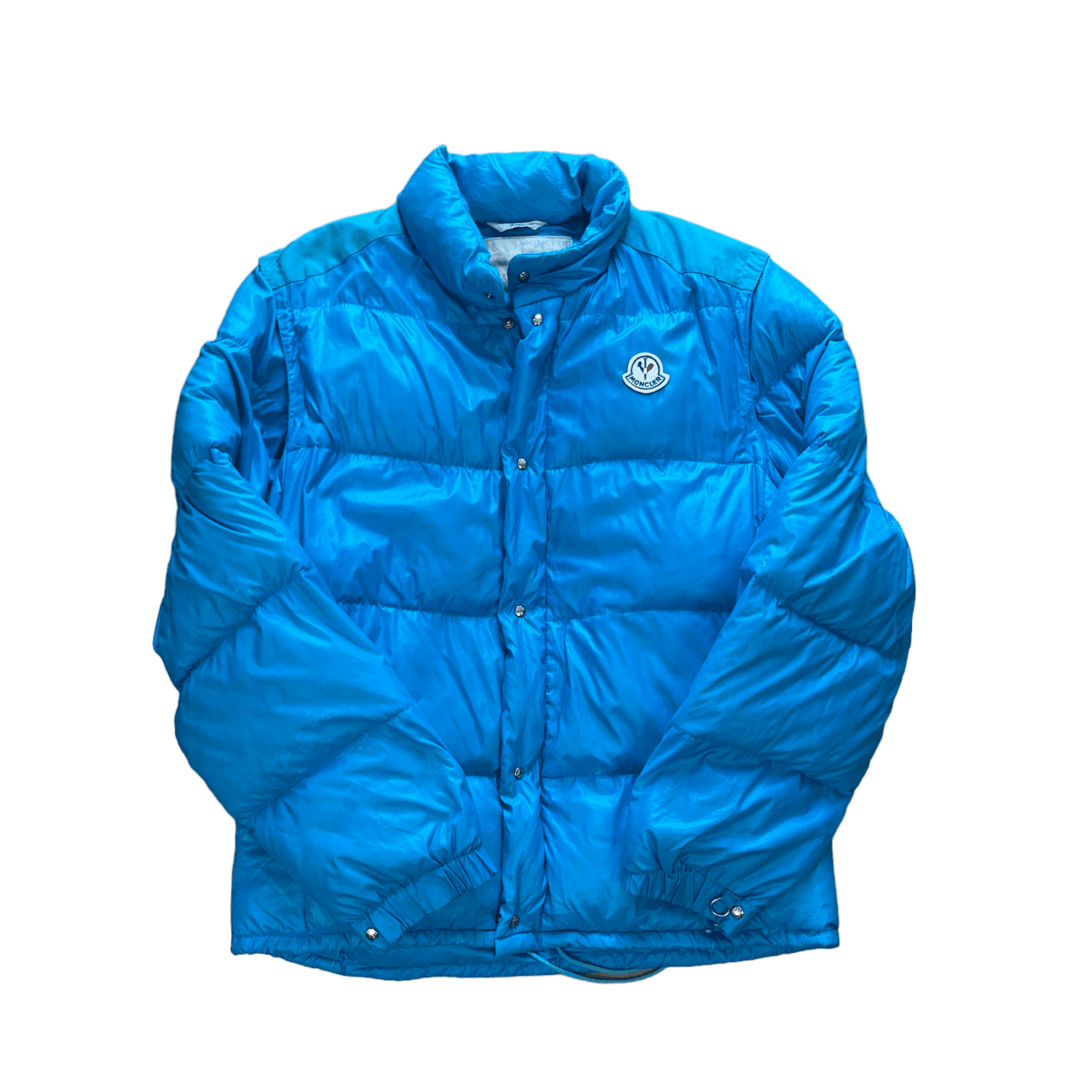Vintage 90s Blue Moncler Grenoble Puffer Coat - Medium - The Streetwear Studio