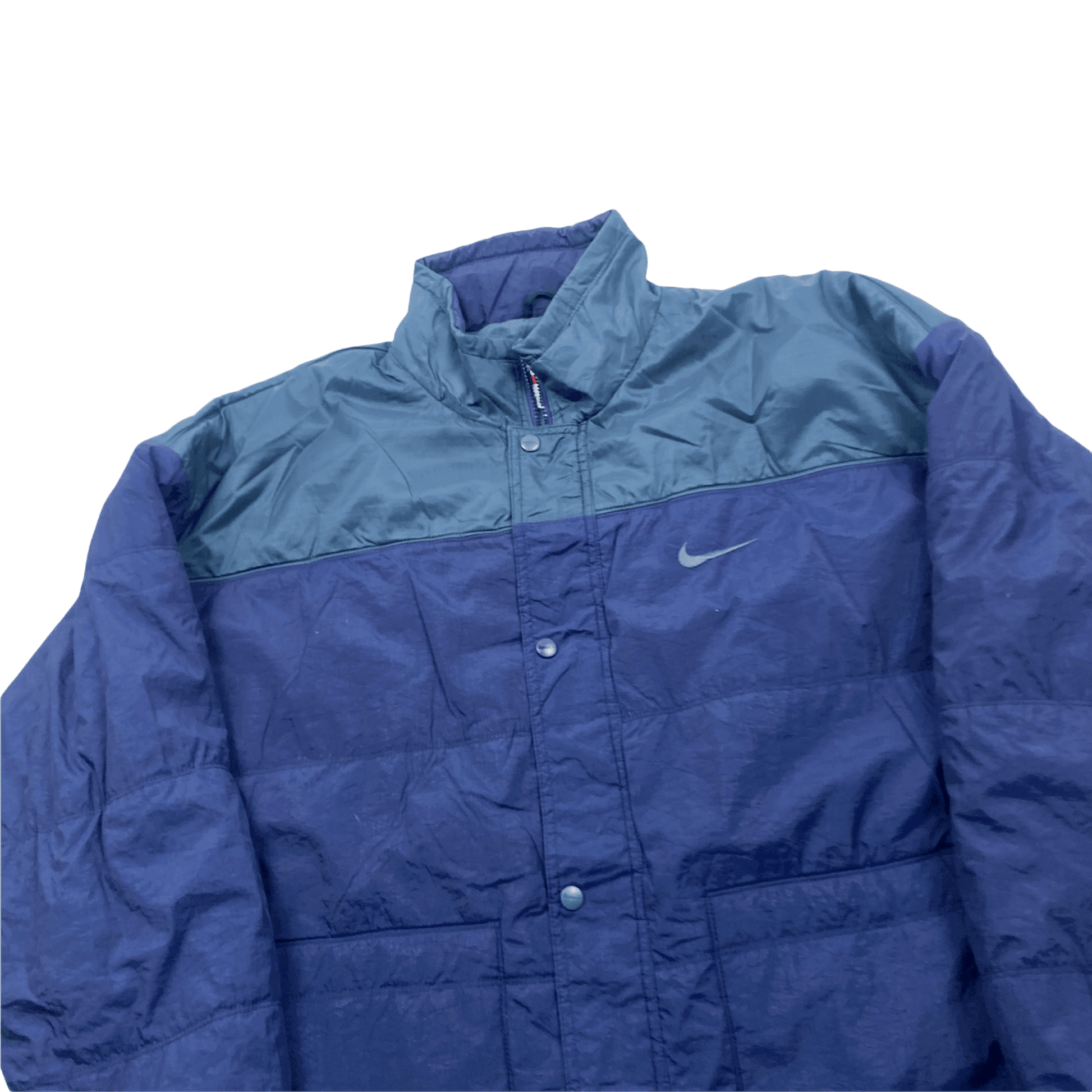 Vintage 90s Blue Nike Coat/ Jacket - Extra Large - The Streetwear Studio