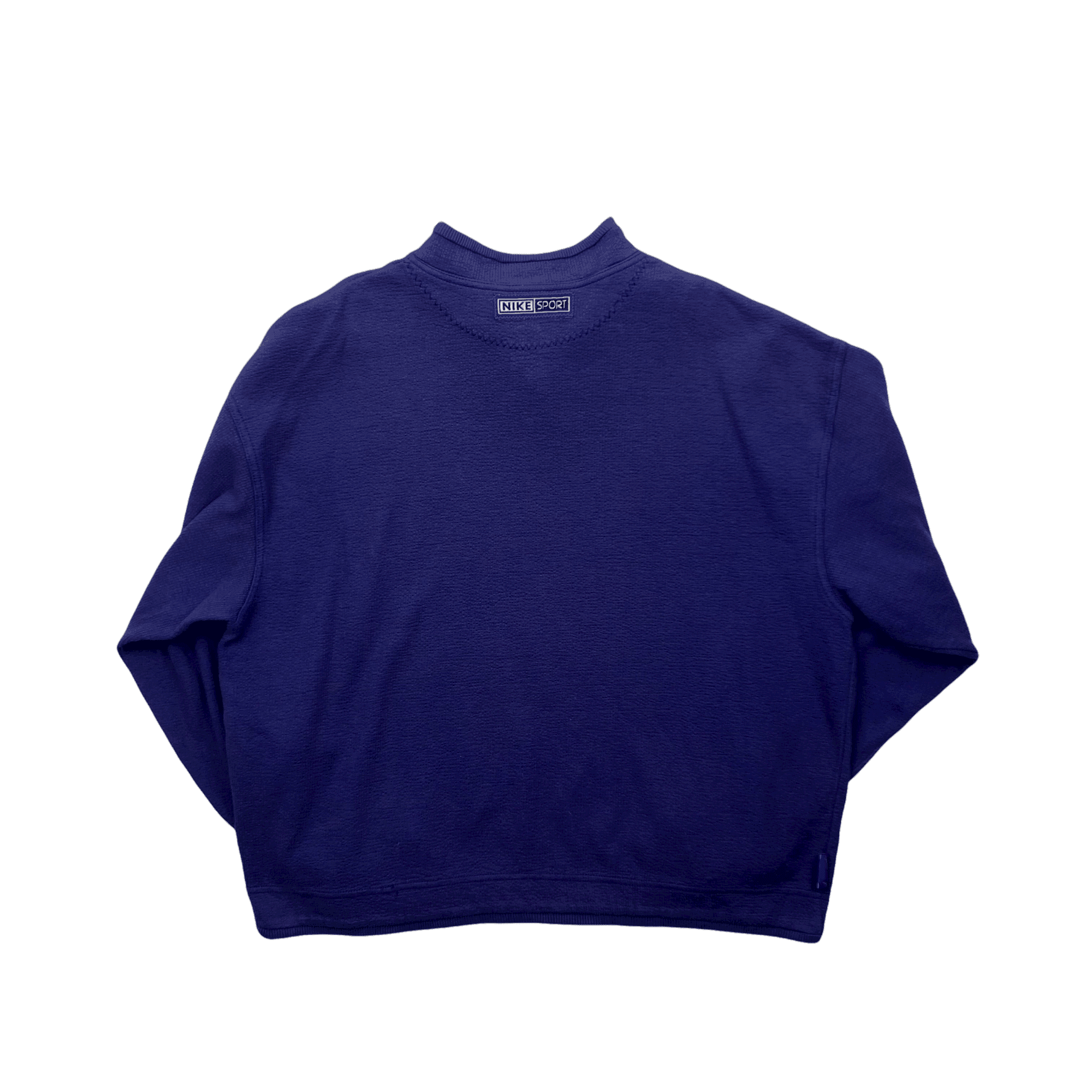 Vintage 90s Blue Nike Quarter Zip Sweatshirt - Large (Recommended Size - Medium) - The Streetwear Studio