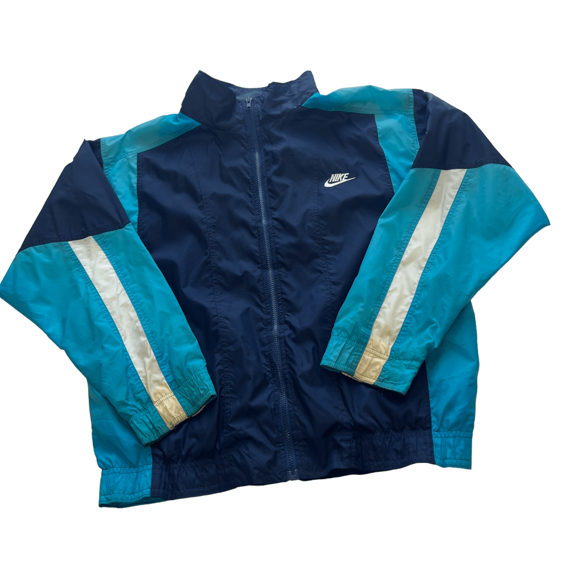 Vintage 90s Blue Nike Windbreaker Jacket - Large - The Streetwear Studio