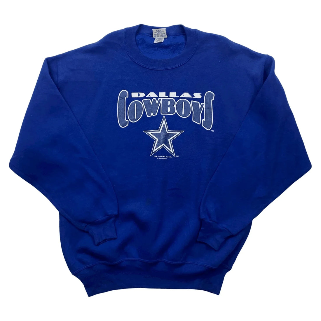 Vintage 90s Blue Nutmeg Dallas Cowboys NFL Spell-Out Sweatshirt - XL | The Streetwear Studio