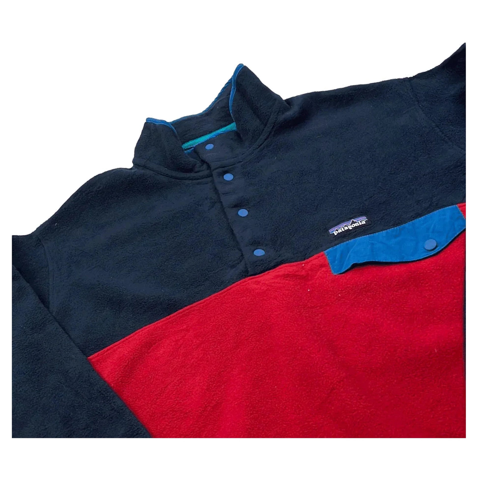 Vintage 90s Blue + Red Patagonia Synchilla Fleece - L | The Streetwear Studio