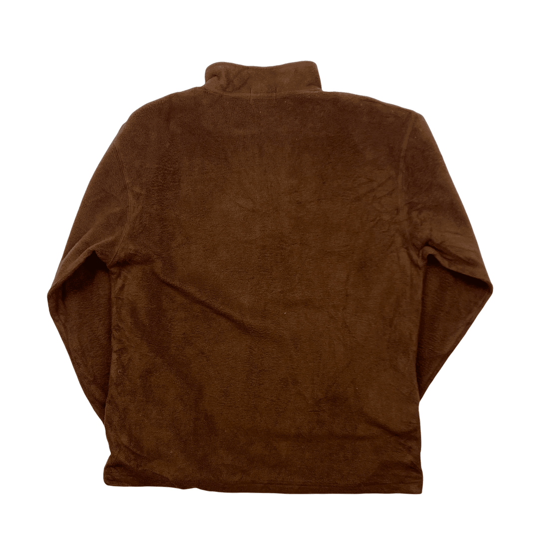Vintage 90s Brown MCM Spell-Out Quarter Zip Fleece - Large - The Streetwear Studio