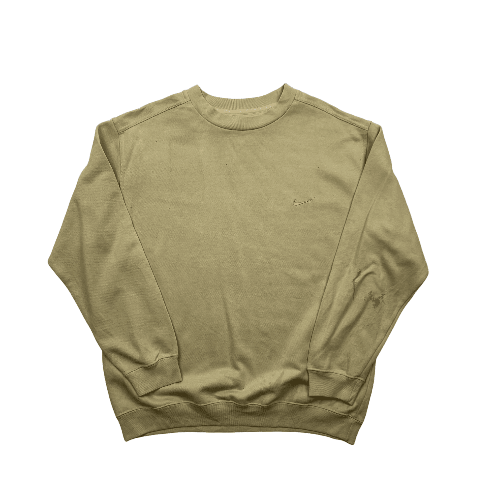 Vintage 90s Cream/ Beige Nike Sweatshirt - Medium - The Streetwear Studio