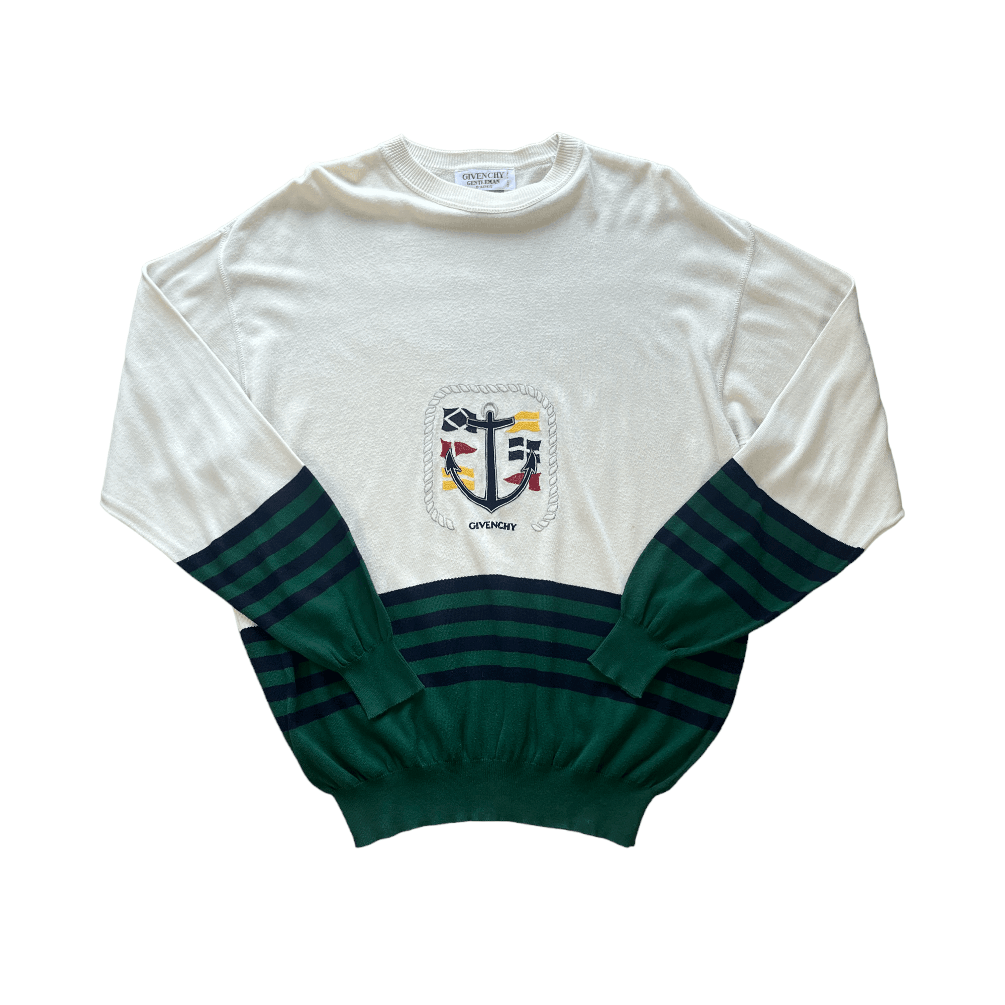 Vintage 90s Cream Givenchy Sweatshirt - Recommended Size - Extra Large - The Streetwear Studio