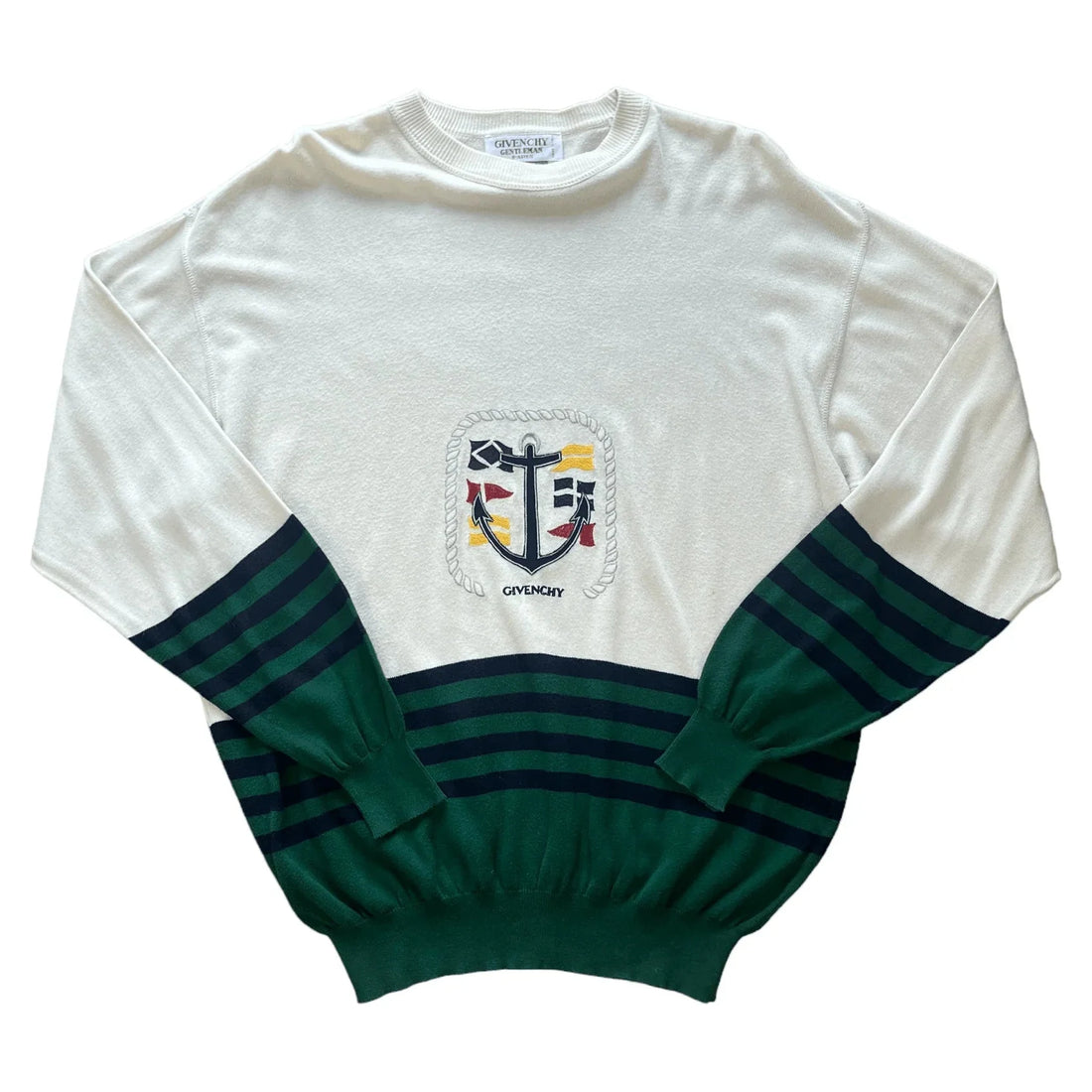 Vintage 90s Cream Givenchy Sweatshirt - Recommended Size - XL | The Streetwear Studio