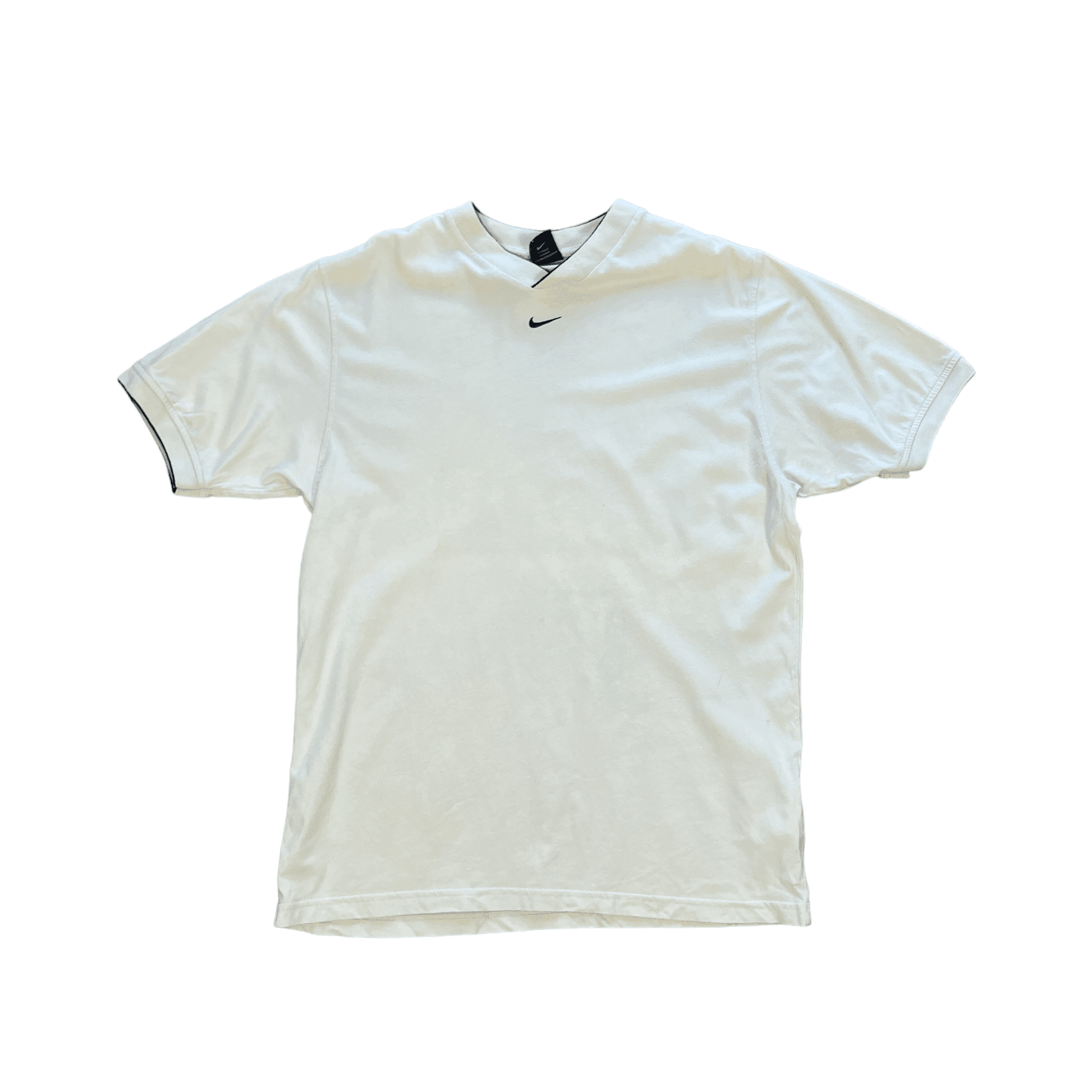 Vintage 90s Cream Nike Tee - Large - The Streetwear Studio