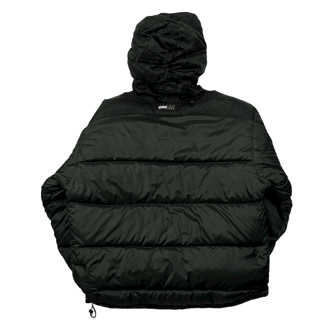 Vintage 90s Green + Black Tommy Hilfiger Outdoors Quarter Zip Puffer Coat/ Jacket - Large - The Streetwear Studio