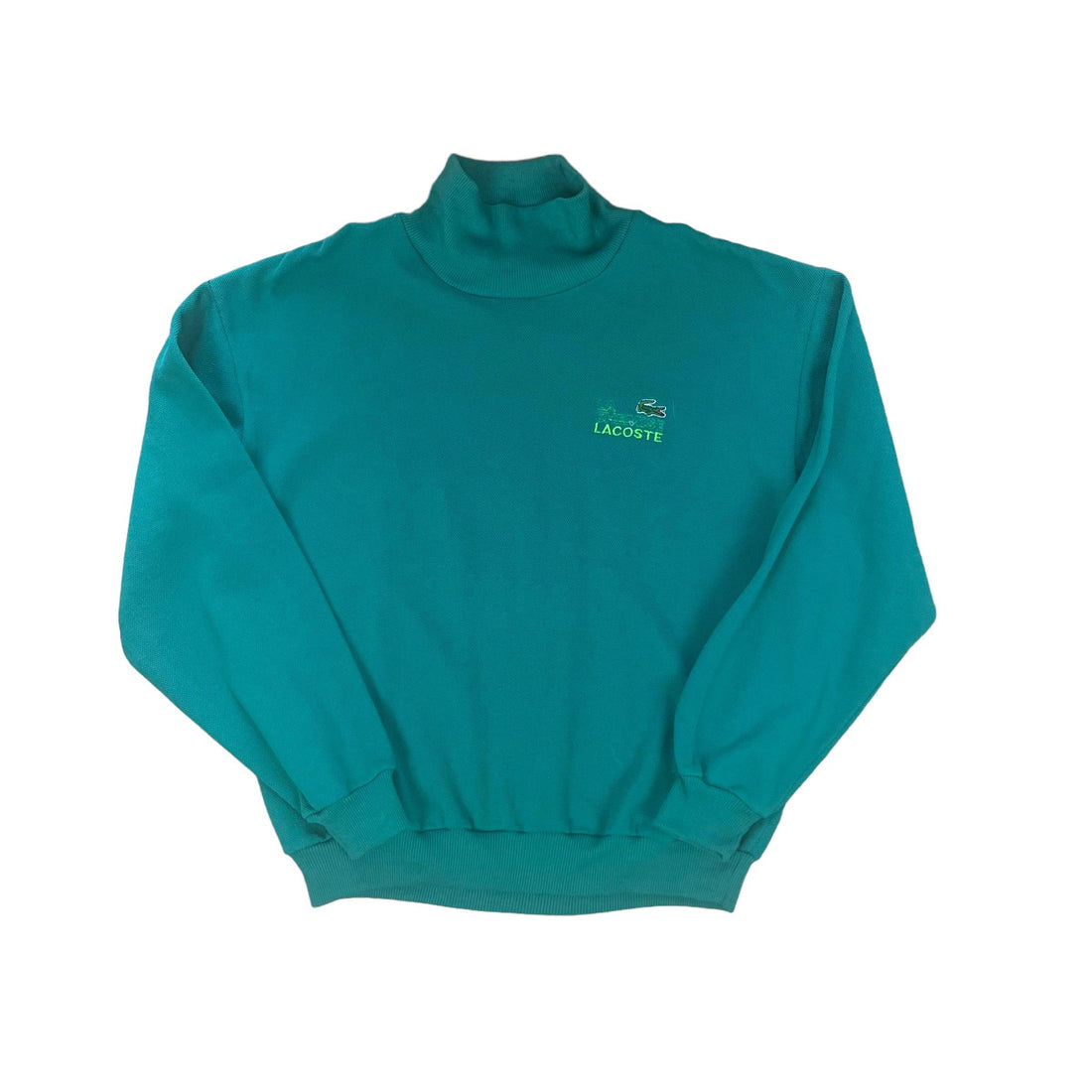 Vintage 90s Green La Chemise Lacoste Sweatshirt - Small - The Streetwear Studio