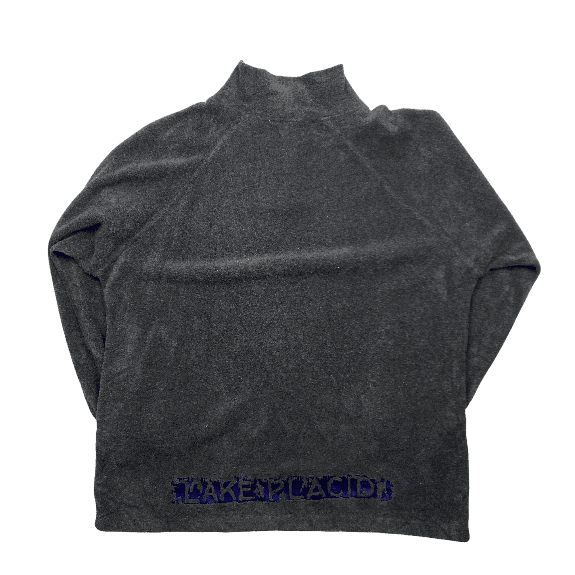 Vintage 90s Grey Adidas Olympic Collection Spell-Out Quarter Zip Fleece - Large (Recommended Size - Extra Large) - The Streetwear Studio