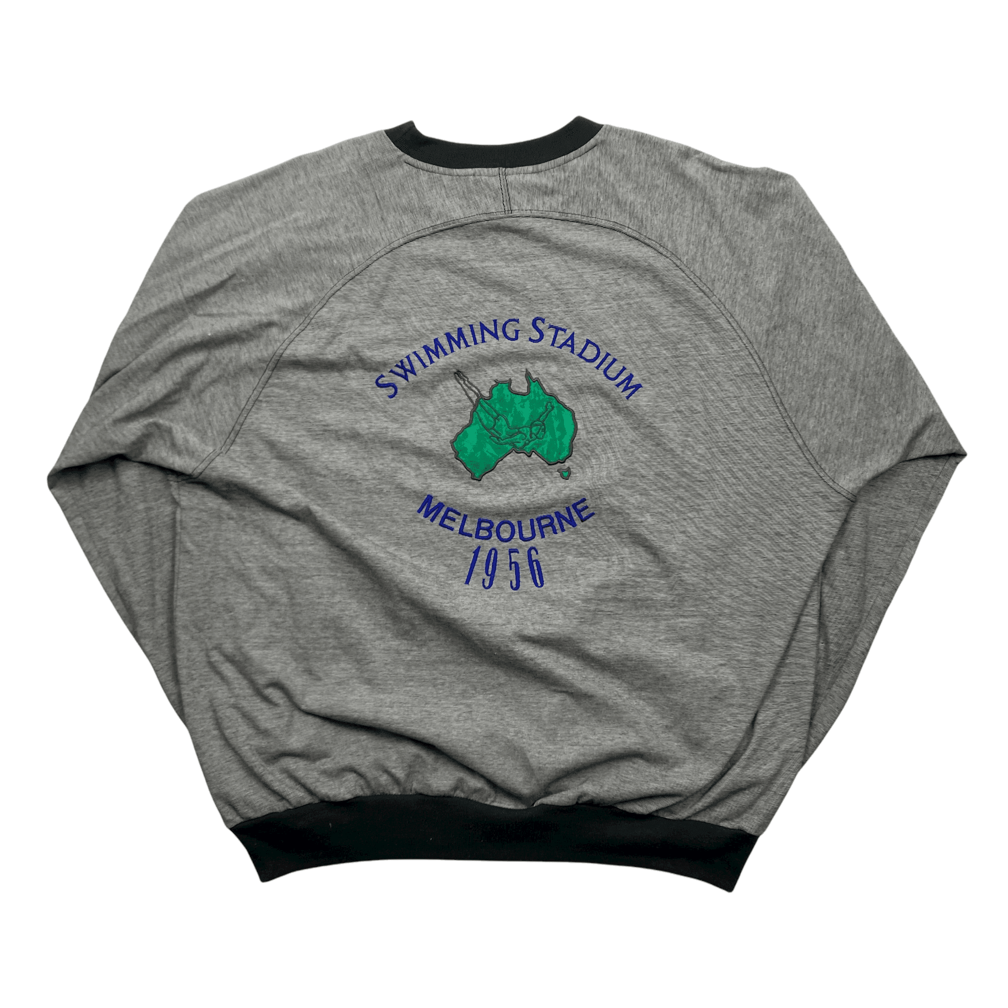 Vintage 90s Grey Adidas Olympic Collection Spell-Out Sweatshirt - Large - The Streetwear Studio