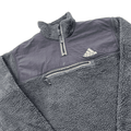 Vintage 90s Grey Adidas Quarter Zip Fleece - Medium - The Streetwear Studio