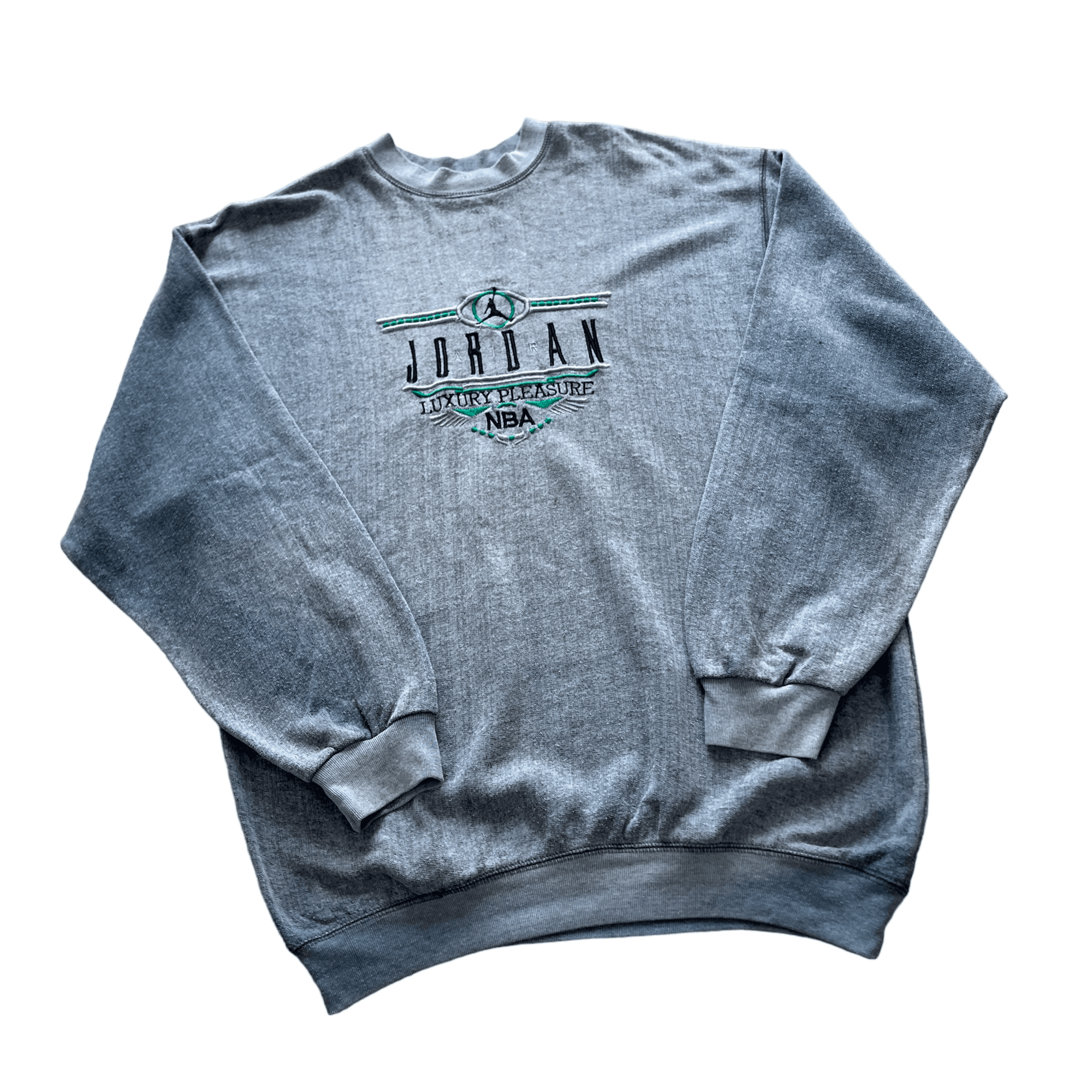 Vintage 90s Grey Air Jordan Sweatshirt - Extra Large - The Streetwear Studio