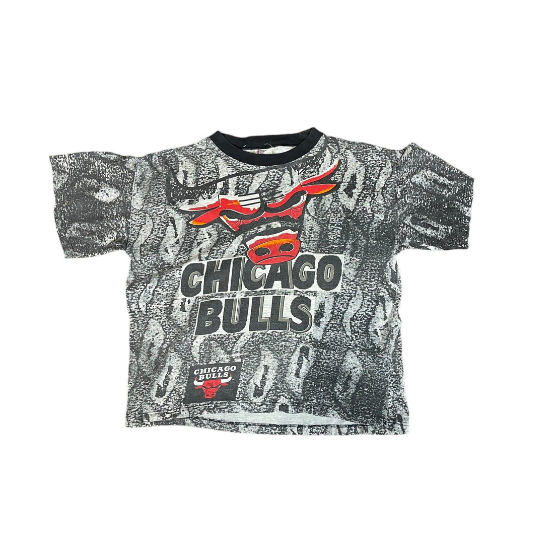 Vintage 90s Grey Chicago Bulls NBA Tee - Medium - The Streetwear Studio