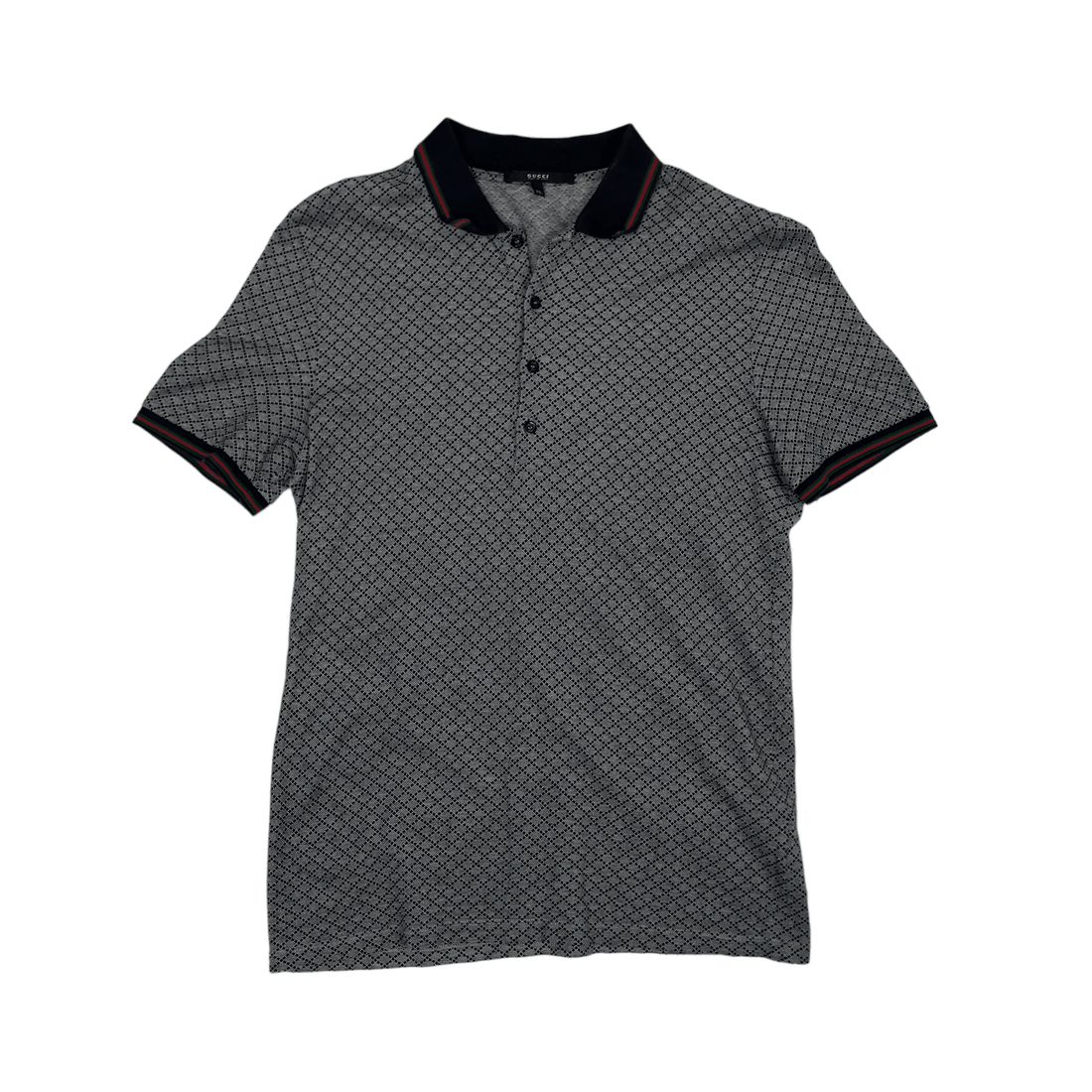 Vintage 90s Grey Gucci Polo Shirt - Extra Large - The Streetwear Studio