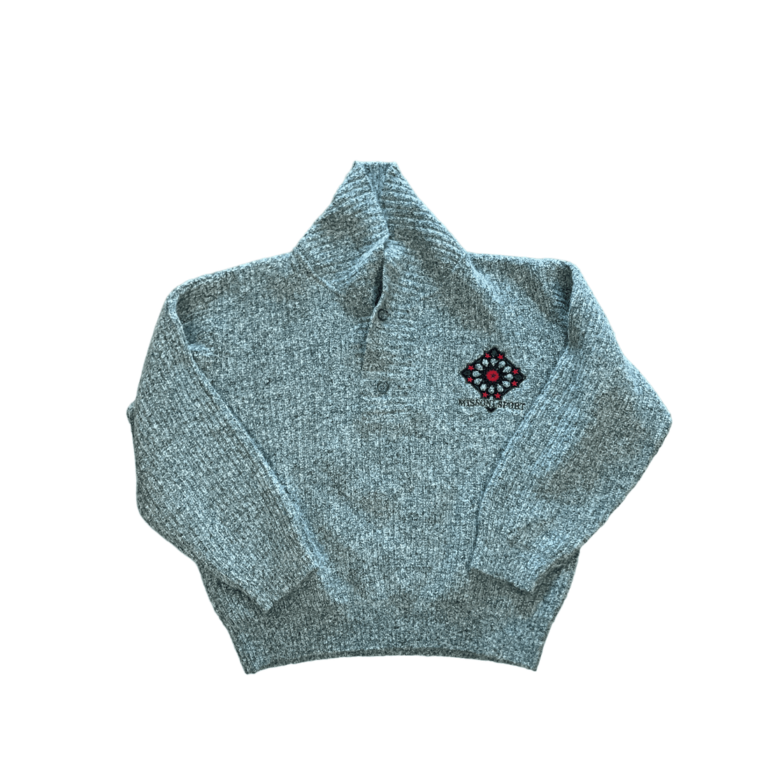 Vintage 90s Grey Missoni Sport Sweatshirt - Medium - The Streetwear Studio