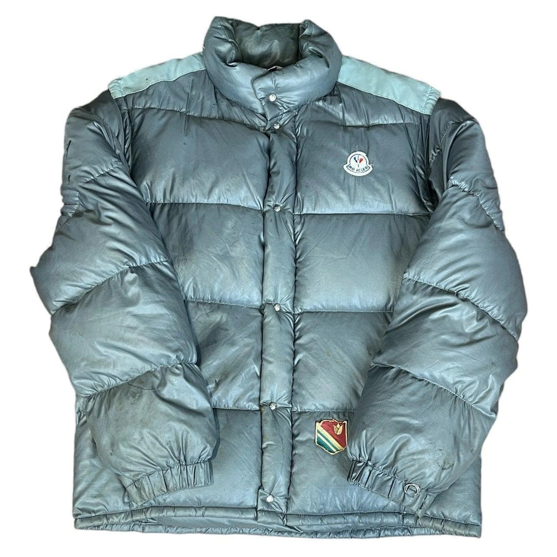Vintage 90s Grey Moncler Grenoble Puffer Coat - L | The Streetwear Studio