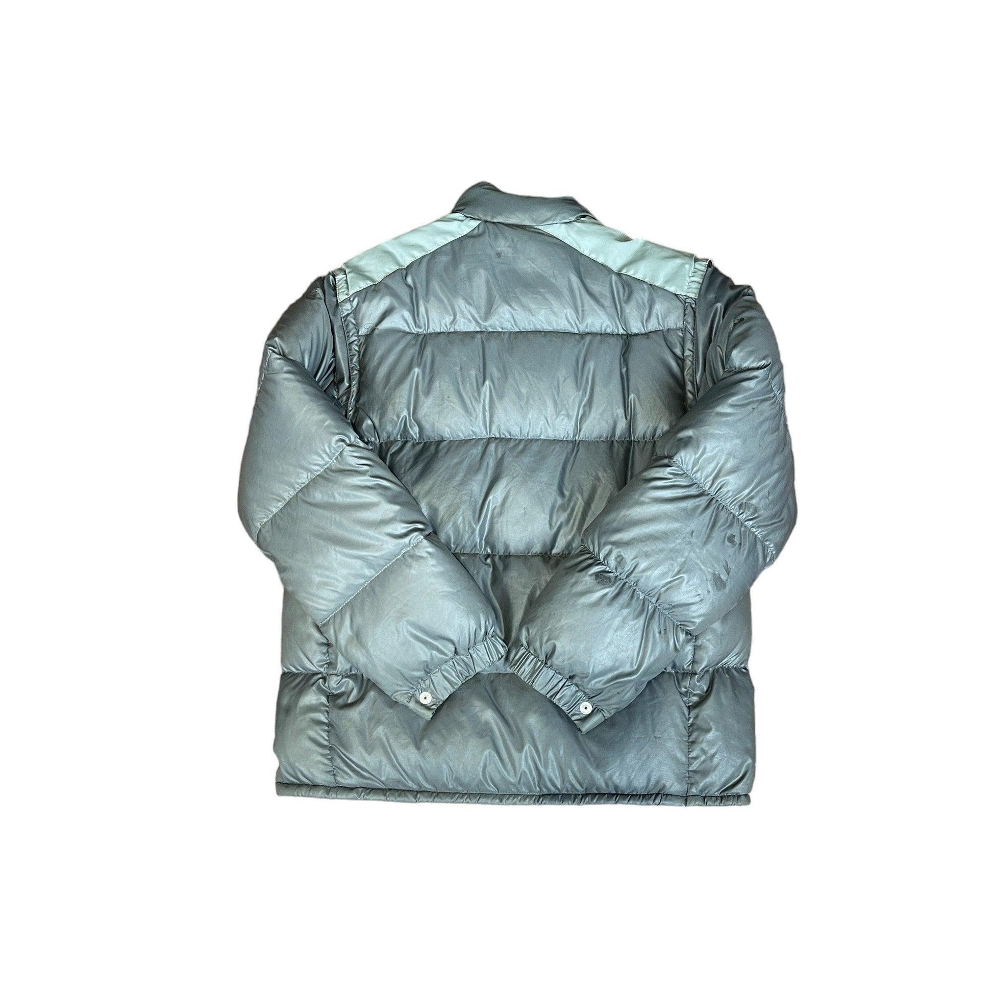 Vintage 90s Grey Moncler Grenoble Puffer Coat - Large - The Streetwear Studio