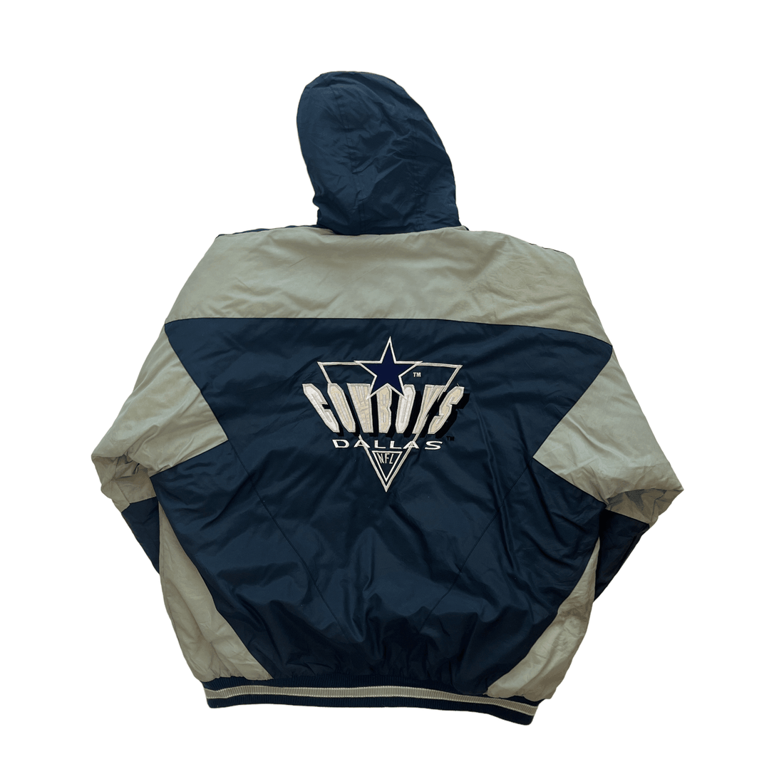 Vintage 90s Grey NFL Dallas Cowboys Coat - Large - The Streetwear Studio