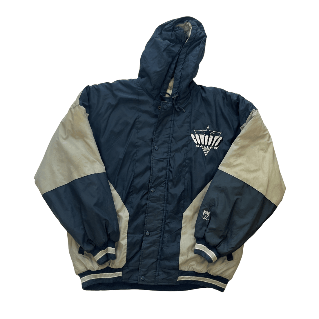 Vintage 90s Grey NFL Dallas Cowboys Coat - Large - The Streetwear Studio
