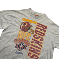 Vintage 90s Grey NFL Redskins Spell-Out Graphic Tee - Large - The Streetwear Studio