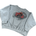 Vintage 90s Grey Nike Micheal Jordan’s The Restaurant Spell-Out Sweatshirt - Extra Large - The Streetwear Studio