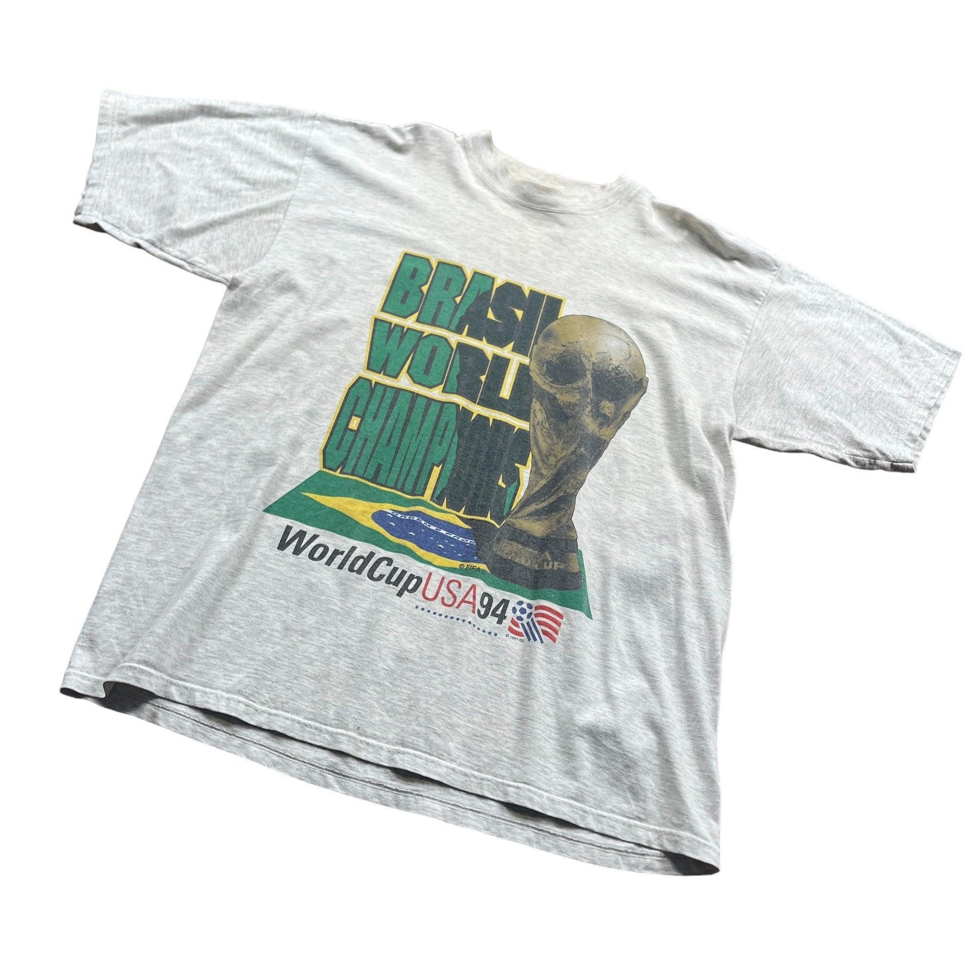 Vintage 90s Grey Nutmeg Brazil Tee - Extra Large - The Streetwear Studio