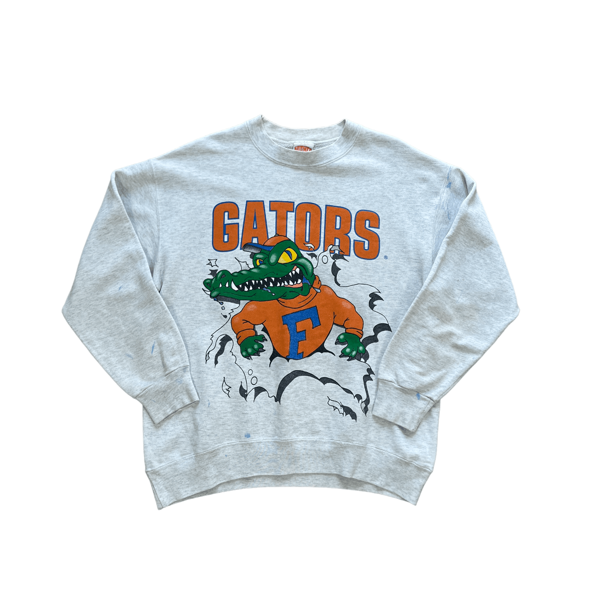 Vintage 90s Grey Nutmeg Florida Gators Sweatshirt - Large - The Streetwear Studio