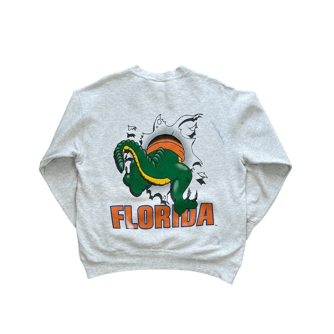Vintage 90s Grey Nutmeg Florida Gators Sweatshirt - Large - The Streetwear Studio