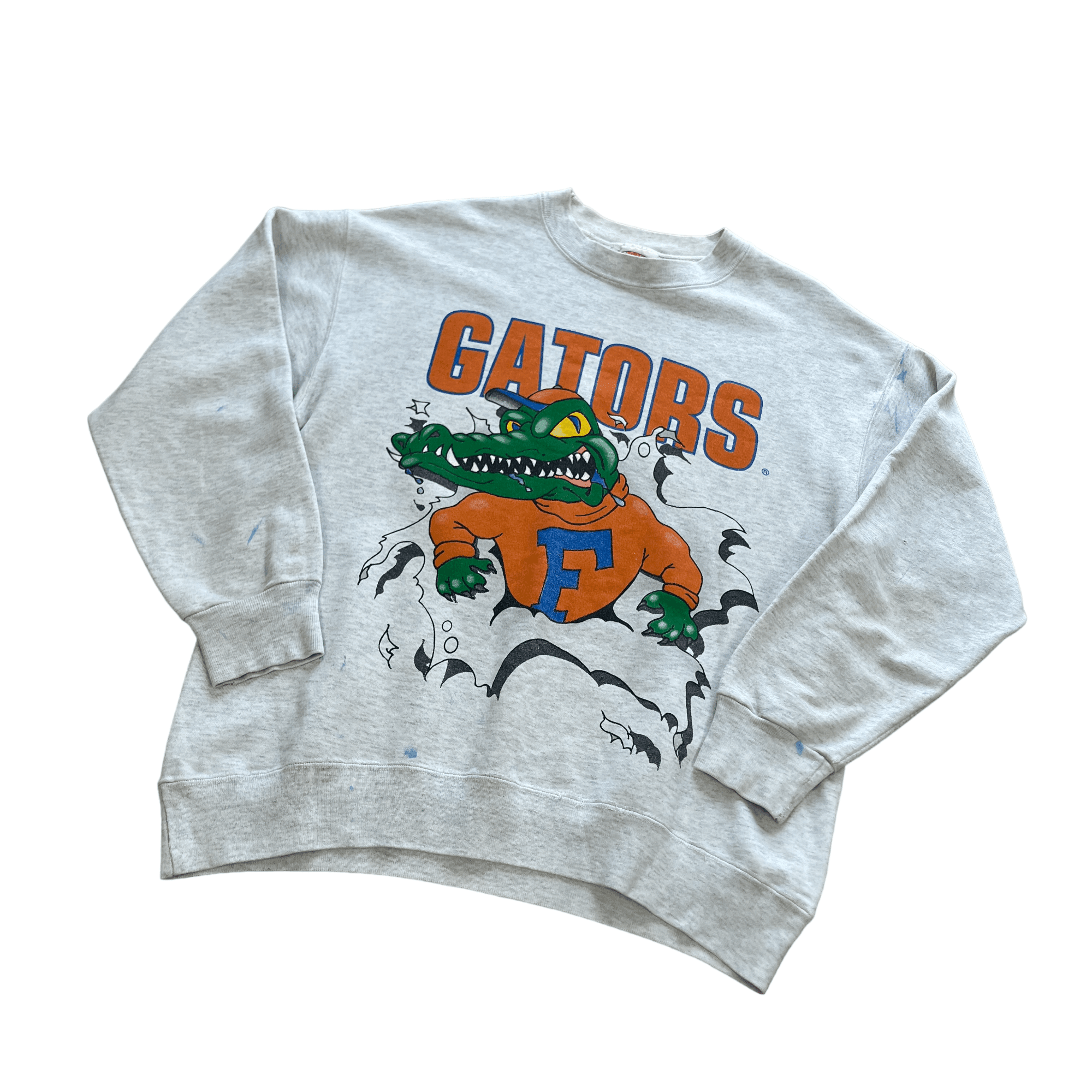 Vintage 90s Grey Nutmeg Florida Gators Sweatshirt - Large - The Streetwear Studio