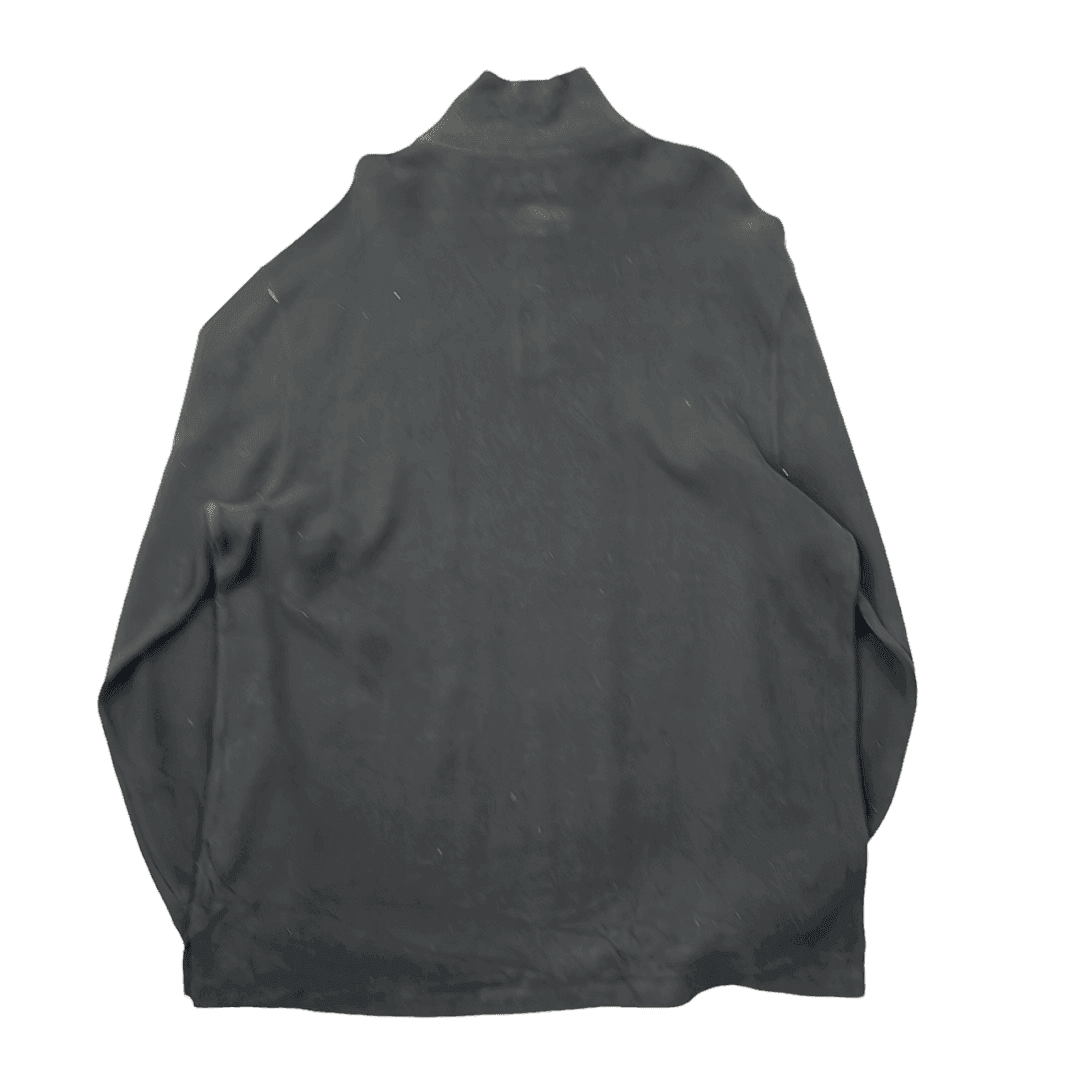 Vintage 90s Grey Polo Ralph Lauren Quarter Zip Sweatshirt - Extra Large - The Streetwear Studio