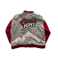 Vintage 90s Grey + Red NASCAR Coors Light Racing Jacket - Large - The Streetwear Studio